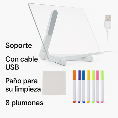 Pizarra LED Mágica- Dibuja, Ilumina y Has Volar Su Imaginación.